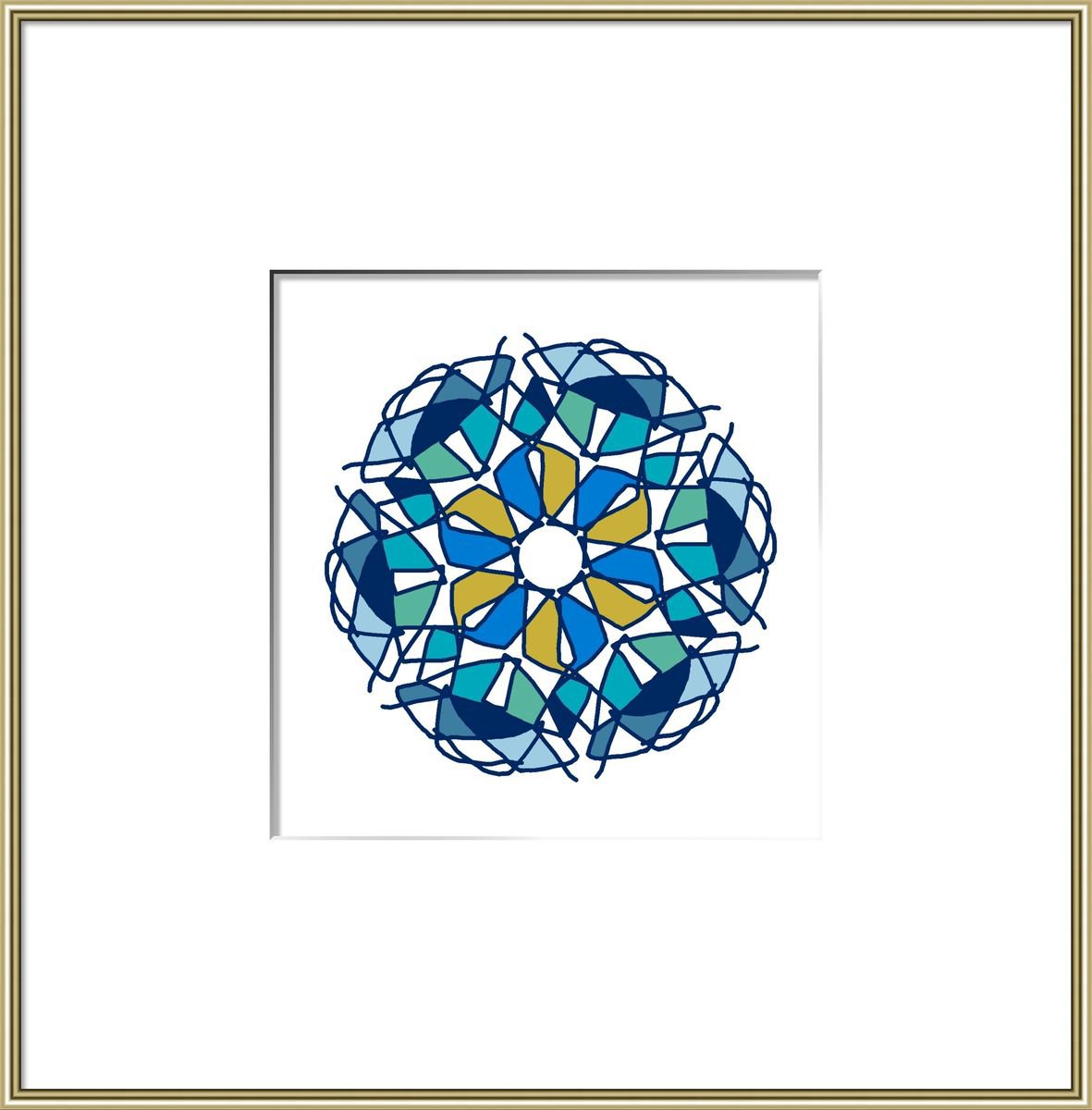 Geometric Cityscapes Giclee Print By Shabs Beigh, 20 X 20", Istanbul 1, Original Artwork