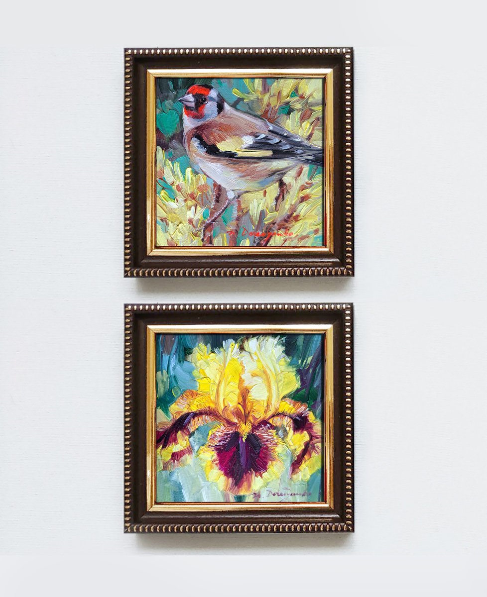 Impressionistic Botanical Oil Painting By Nataly Derevyanko, 5 X 5", Autumn, Original Artwork