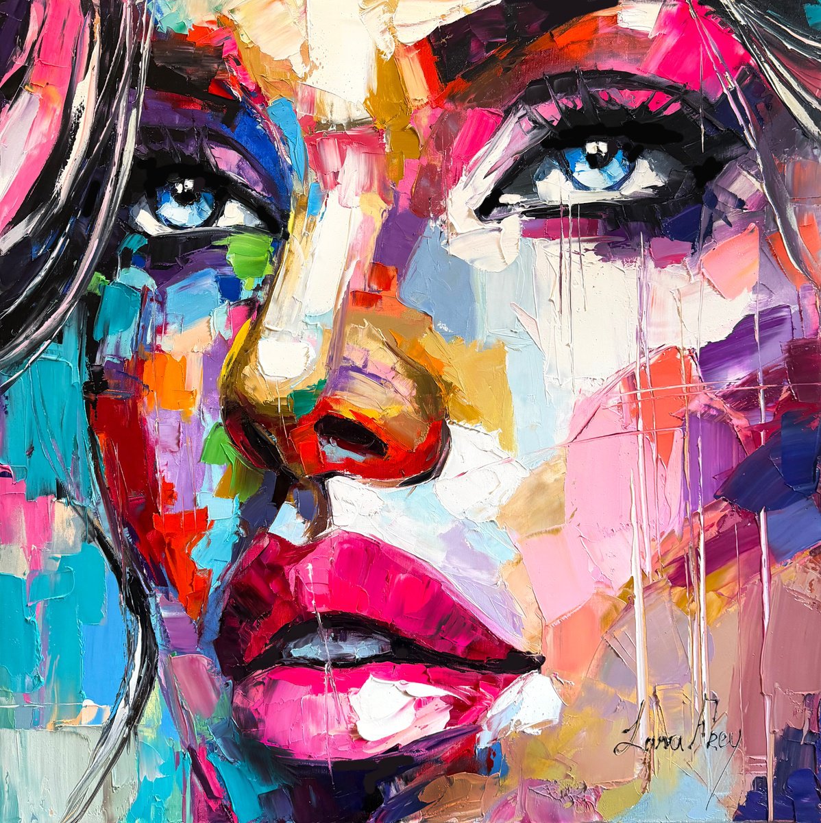 Expressive Oil Painting , Shape Of Desire By Lana Frey, 31 X 31, Artwork For Sale On Artfinder