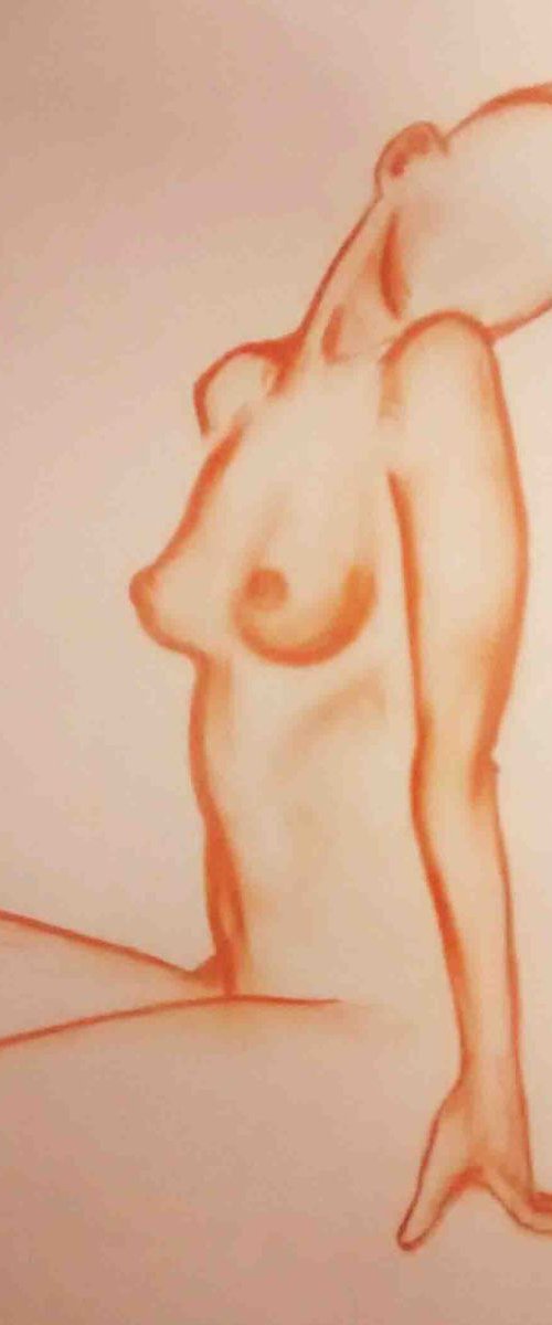 Sitting Nude 1 by Annette Martin