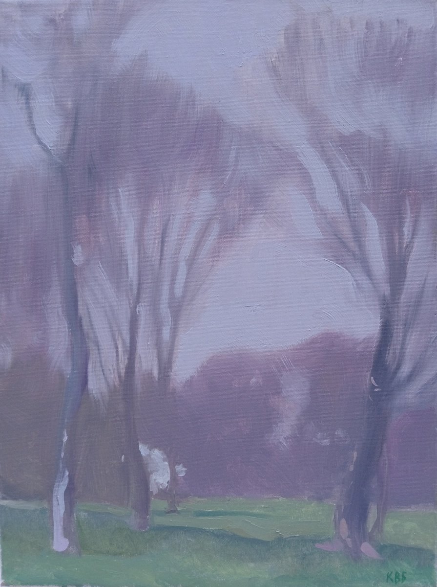 Impressionistic Landscape Oil Painting By Vasyl Koval, 12 X 16", Spring, Original Artwork