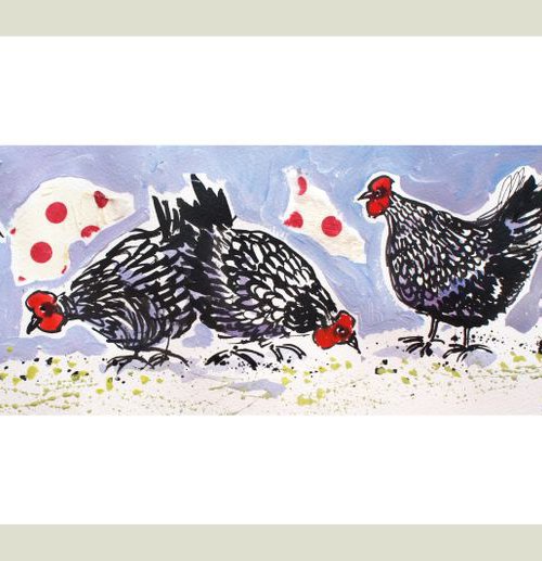 Five Hens by Julia  Rigby