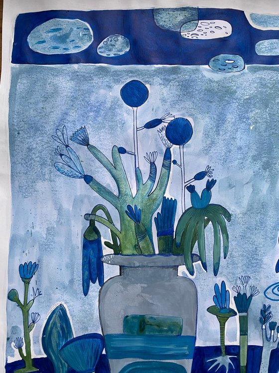 Blue vase