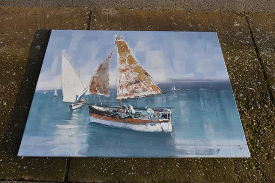 " Sailing in the  summer Breeze " SPECIAL PRICE!!! ,W 130 x H 100 cm