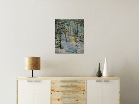 CHURCH IN WINTER FOREST