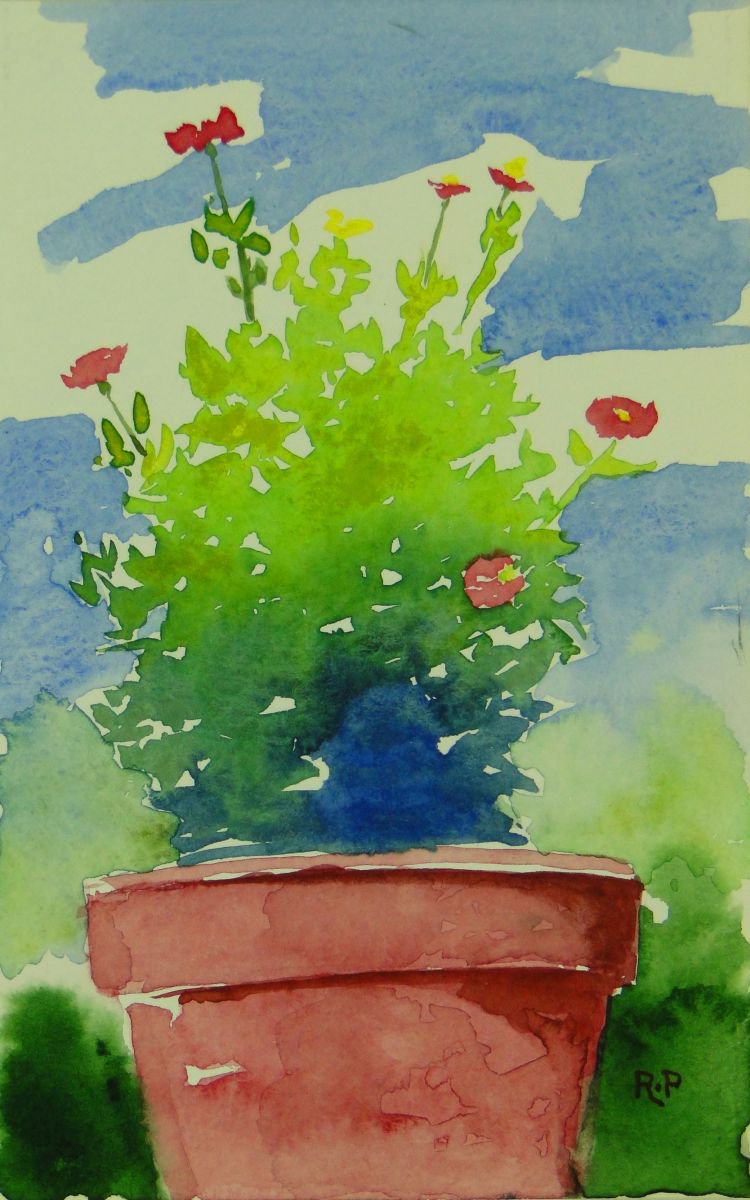 Impressionistic Botanical Watercolour By Rick Paller, 5 X 8", Mckane