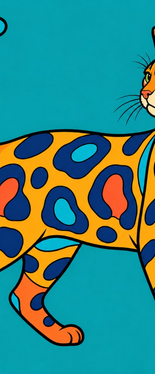 Colorful Bengal Cat #20 by Marina Krylova