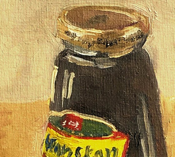 Branston Pickle still life oil painting