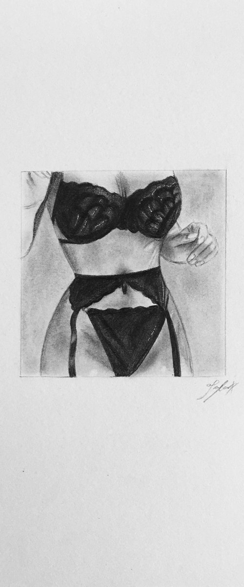Woman in underwear by Amelia Taylor