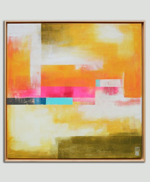 Untitled in Yellow square by Ronald Hunter