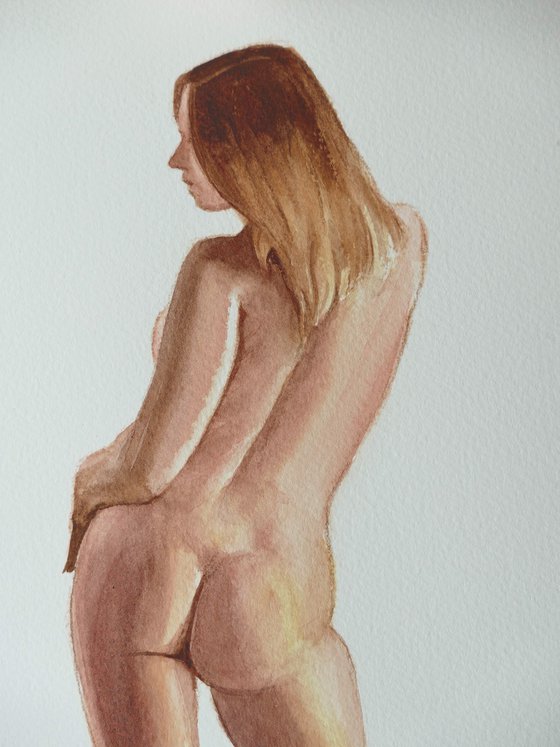 Standing female nude