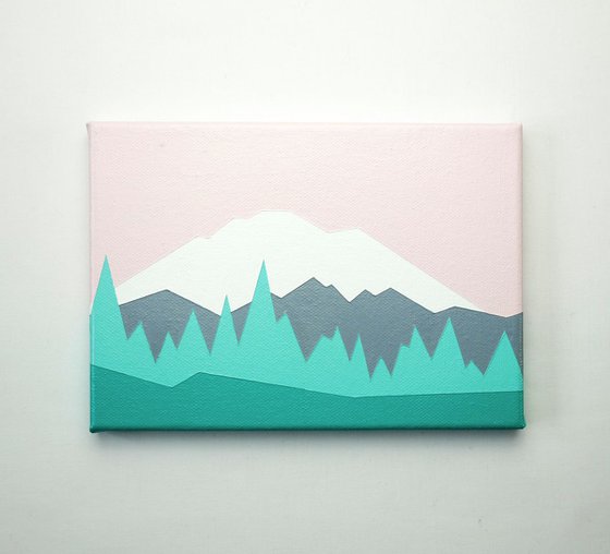 Mount Rainier original mountain landscape painting