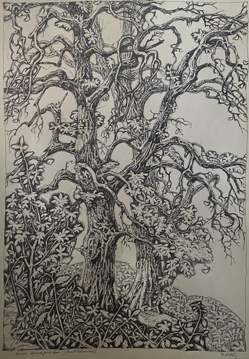 Impressionistic Landscape Painting By Oleg And Alexander Litvinov, 22 X 15", Last Leaves, Original Artwork