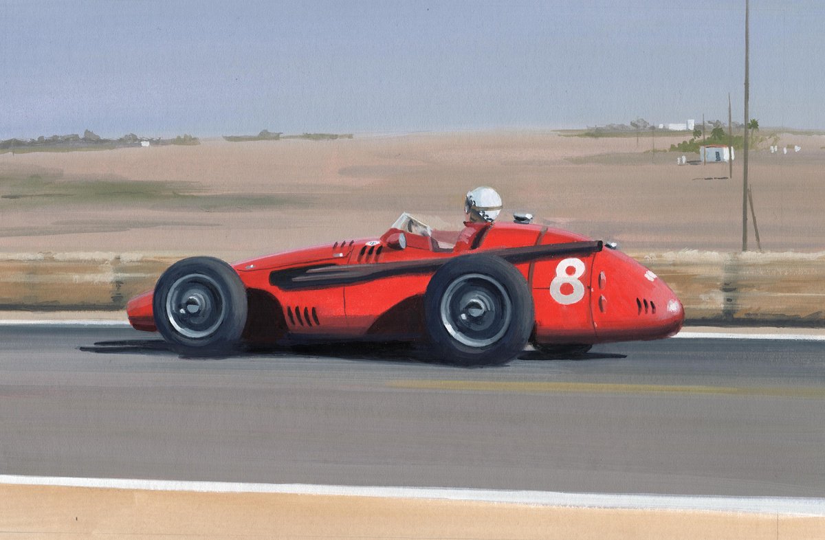 Jean Behra, Maserati, 1958 by Martin Tomlinson