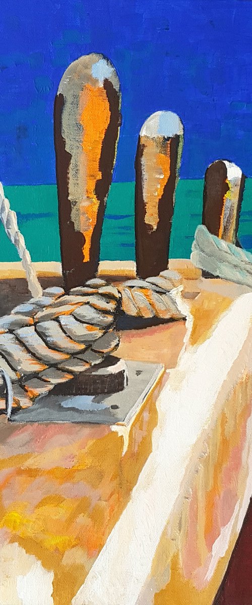 Detail of a sailing boat by Kathrin Flöge