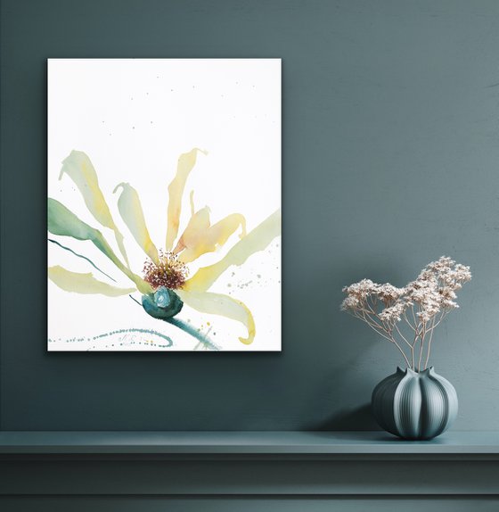 Joy. Floral shades. A series of abstract original watercolors in pastel colors.