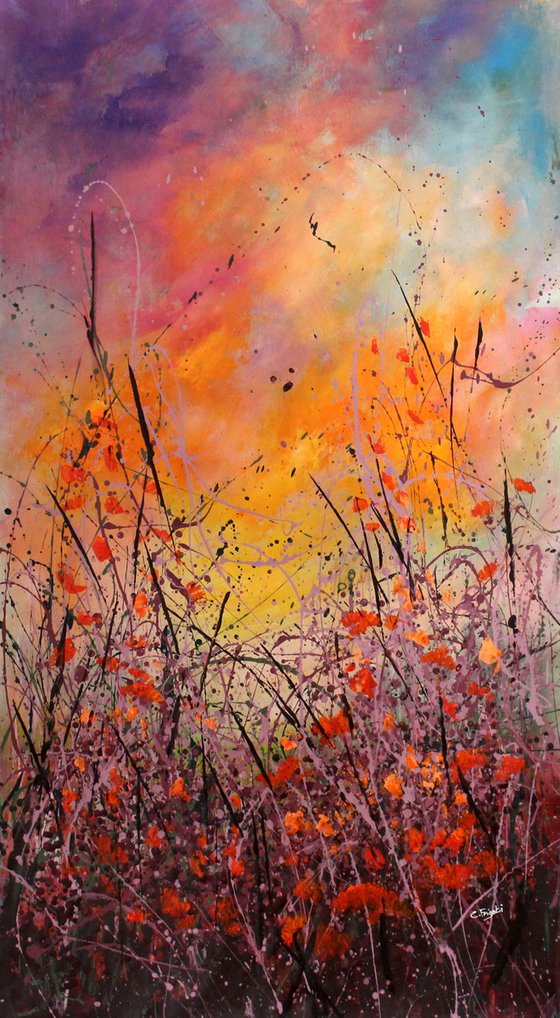 The Flame # 1  -  Original floral landscape