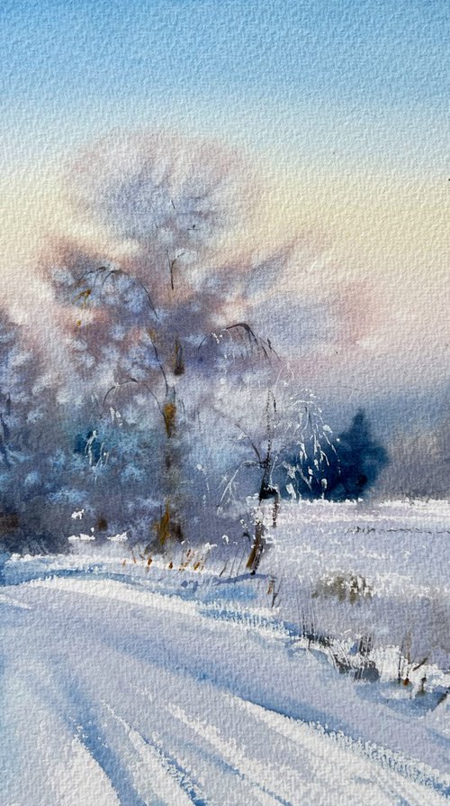 Winter road by Eugenia Gorbacheva