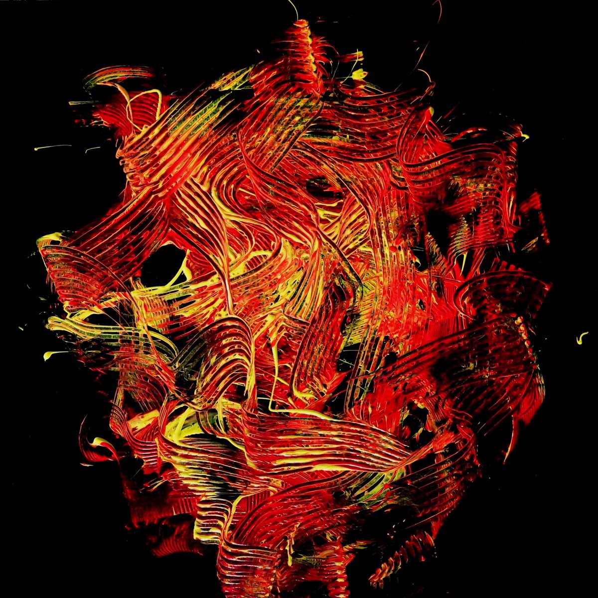 Expressive Abstract Acrylic Painting By Newel Hunter, 36 X 36", Motivated, Original Artwork