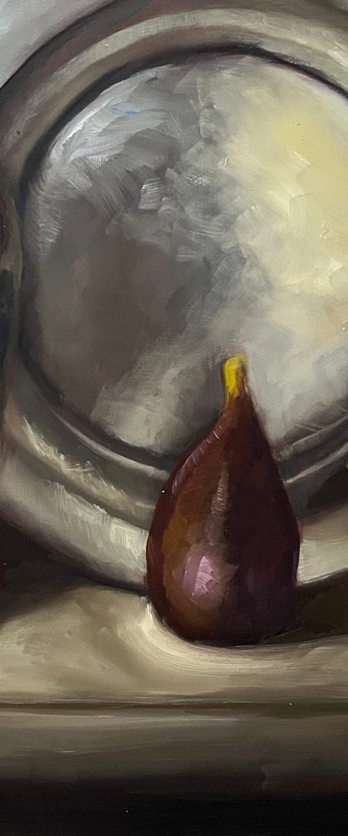 figs and pewter plate by Susie Cornwall