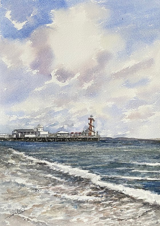 Bournemouth Pier from Alum Chine Beach