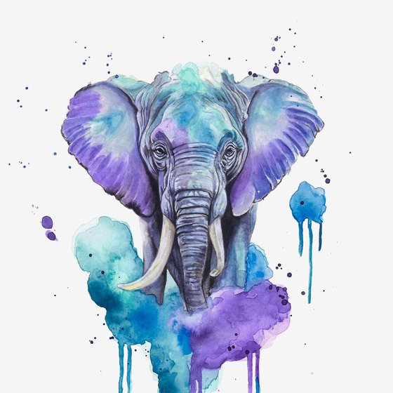 Colourful Elephant Painting