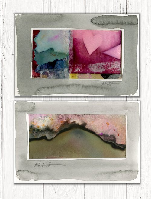 An Abstract Creation Collection 1- 2 Small Abstract Paintings by Kathy Morton Stanion by Kathy Morton Stanion