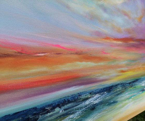 "Life's Blessings" - Cornish Seascape, Art, Skyscape