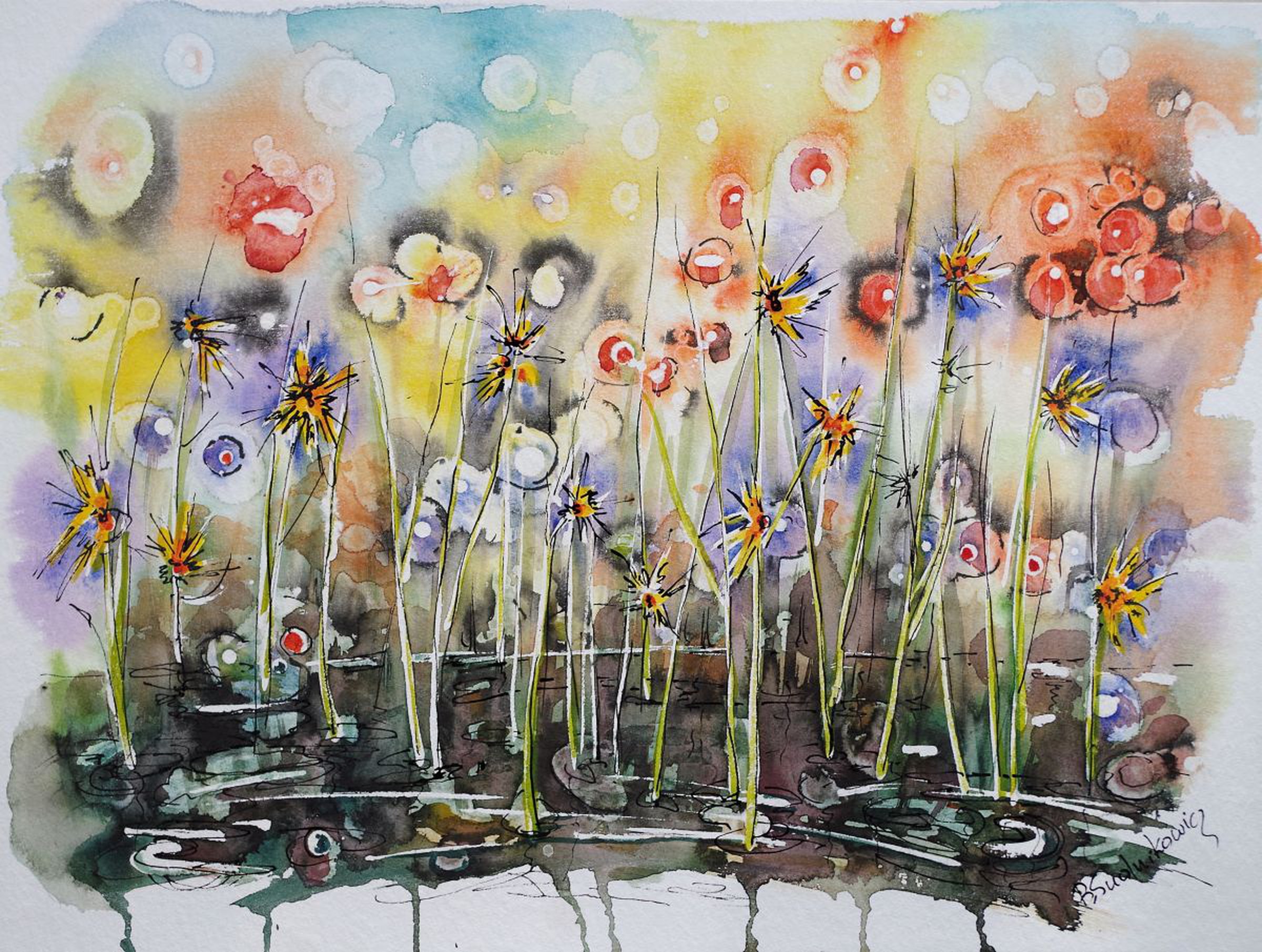 In Magic Garden Watercolour By Beta Sudnikowicz Artfinder