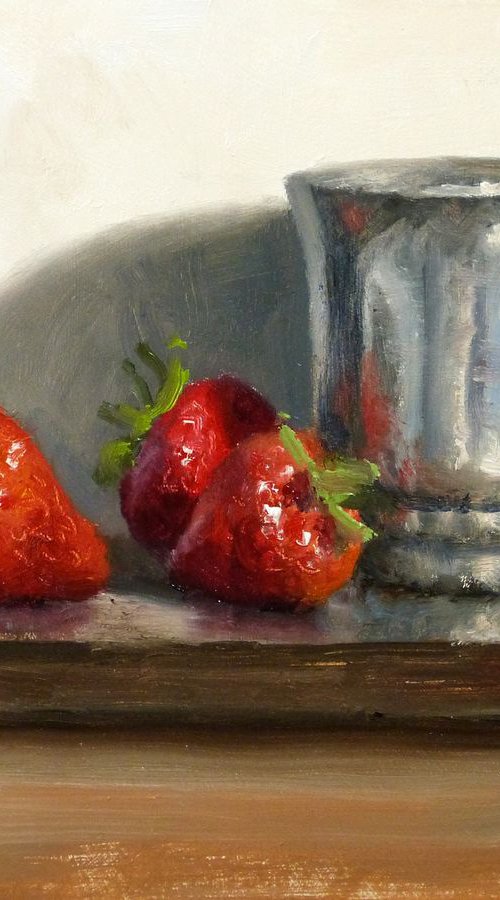 Strawberries and a Tin Pot by Pascal Giroud