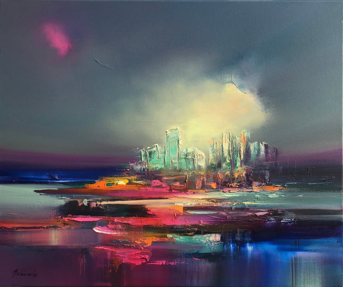 Lights above the city by Beata Belanszky Demko