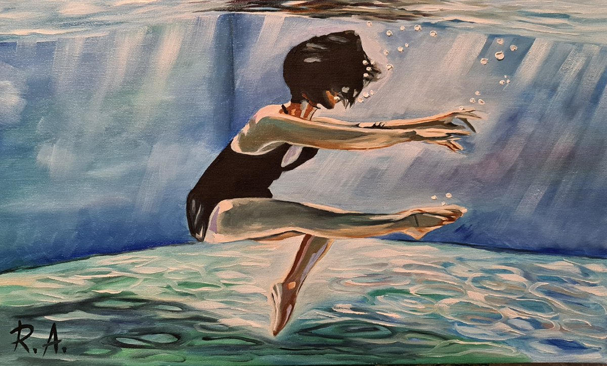 Underwater dancing 50*30 cm by Anna Reznik