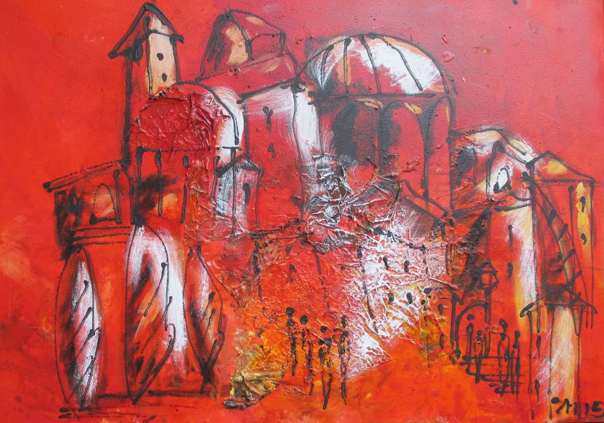 red italian landscape by Sonja Zeltner-Muller