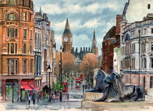 London  Trafalgar Square by Darren Carey