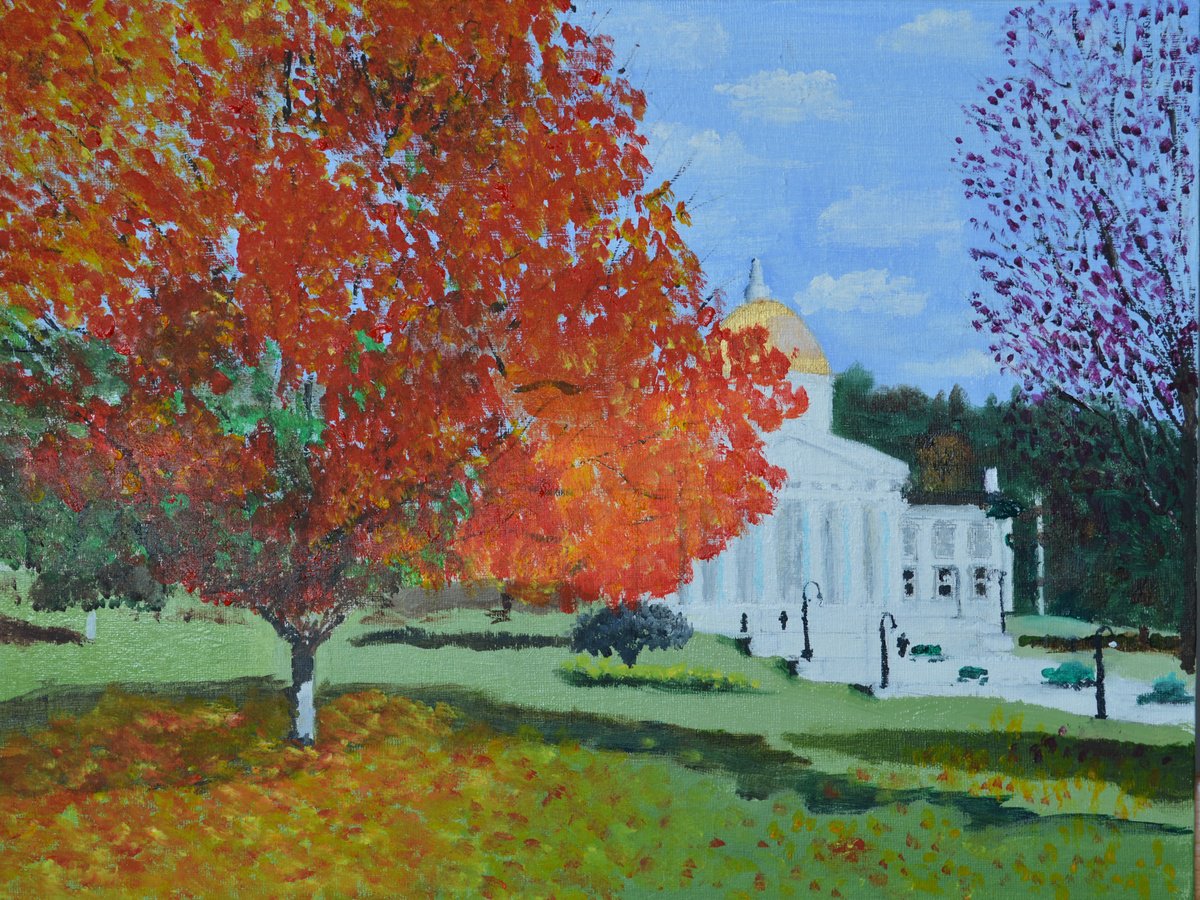 Montpelier, Vermont. The State House in Fall. by John Wellburn