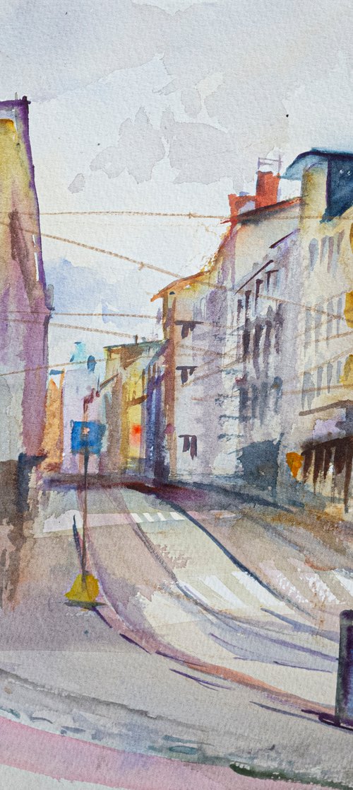 Plein air sketch of Helsinki. Finland by Irina Bibik-Chkolian