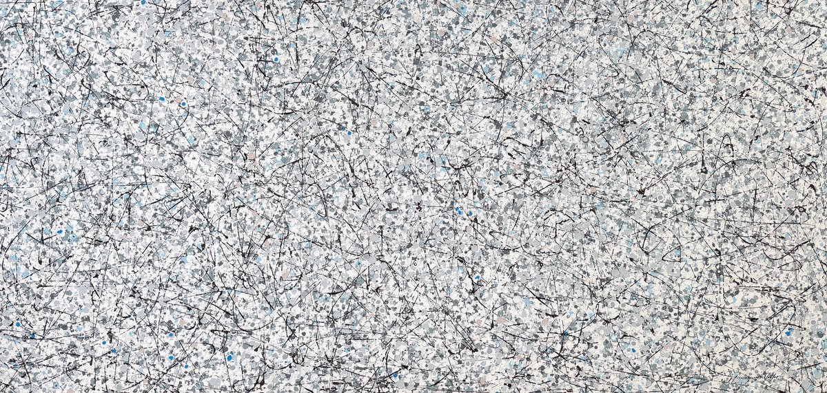 Abstract Acrylic Painting By Vahe Yeremyan, 69 X 35", Sphere Definition 16, Original Artwork