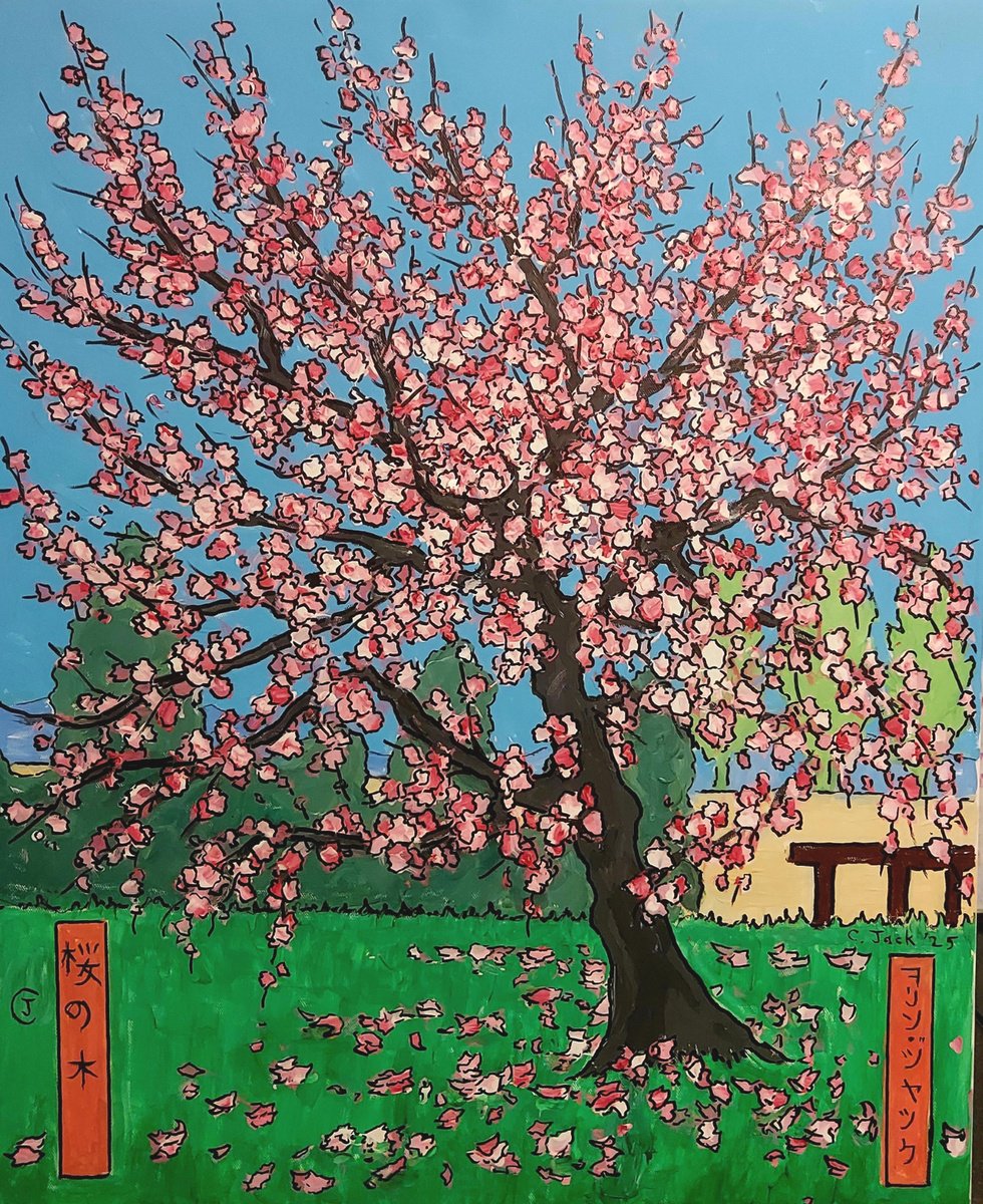 Botanical Acrylic Painting By Colin Ross Jack, 20 X 24, Blossom Tree #41, Original Artwork