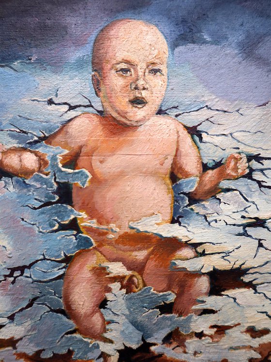 “The Exodus”Triptych on Wood