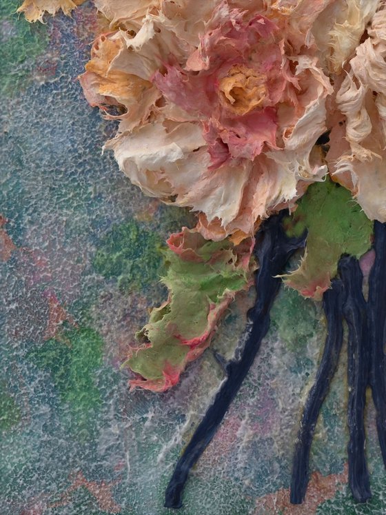Pastel Bloom Textured Art