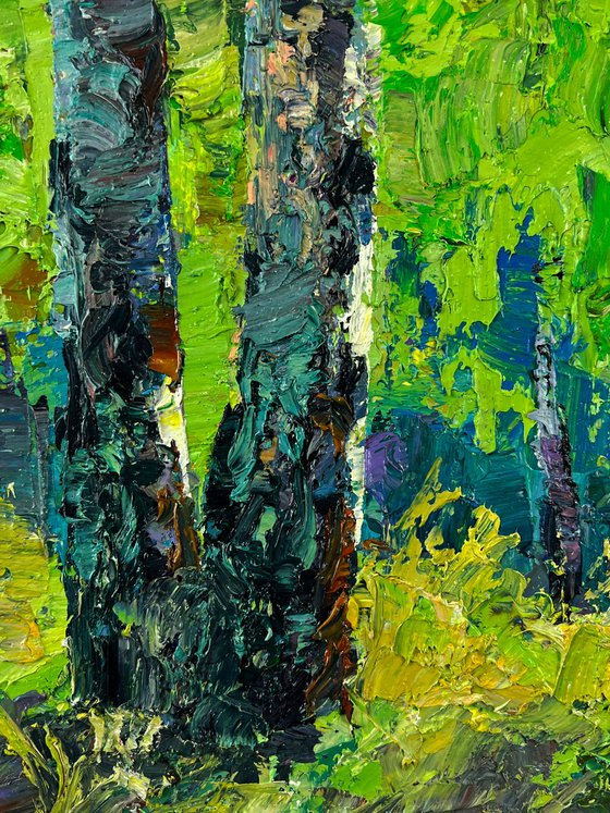 Birch Forest on a Summer Day