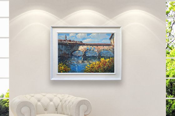 Ponte Vecchio Florence Oil Painting on Canvas