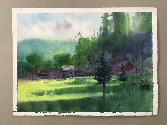 Sketch. Carpathians