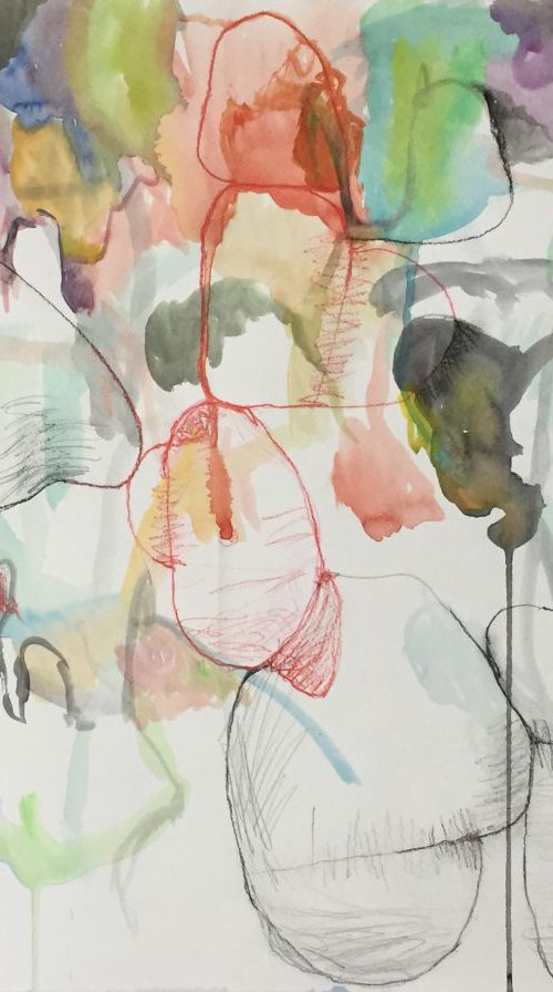 Abstract watercolor N1 by Michael Ioffe