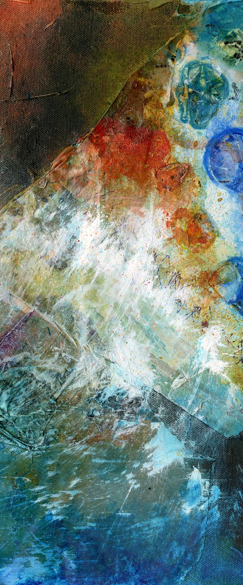 Divine Encounters 4 - Mixed Media Collage Abstract painting by Kathy Morton Stanion by Kathy Morton Stanion