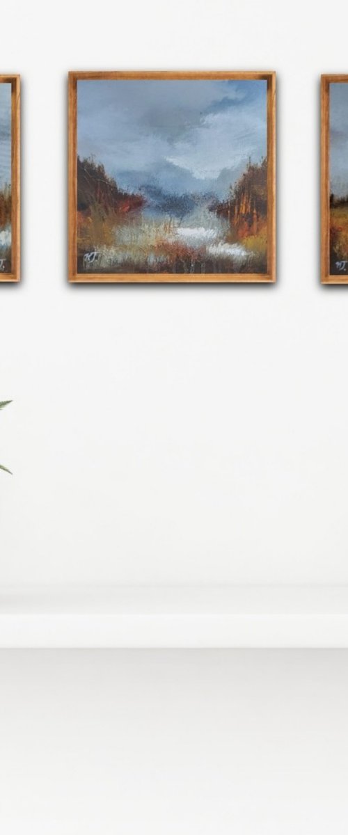 Ethereal Skies I, II, III by Niyati Jiwani