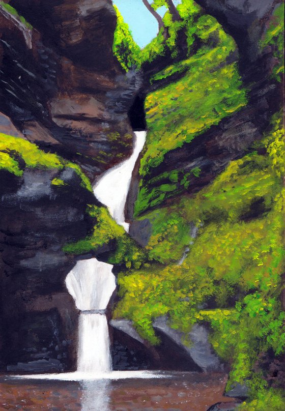 "St Nectan's Glen waterfall"