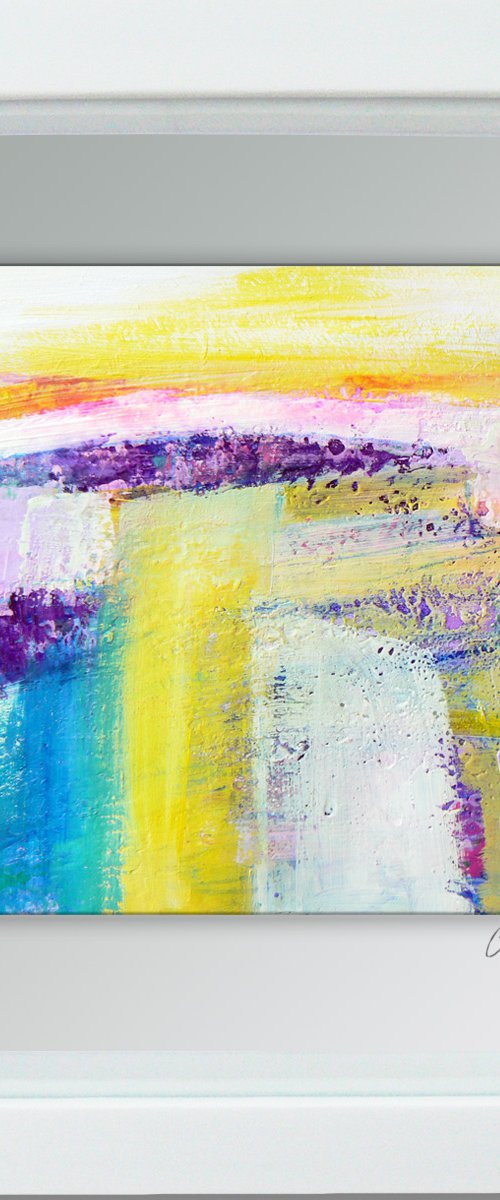 Framed ready to hang original abstract - abstract landscape #7 by Carolynne Coulson