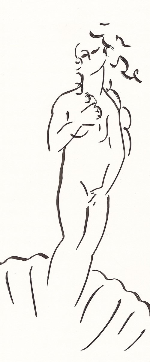 Blowing in the Wind - Hommage to Botticelli by David Jones