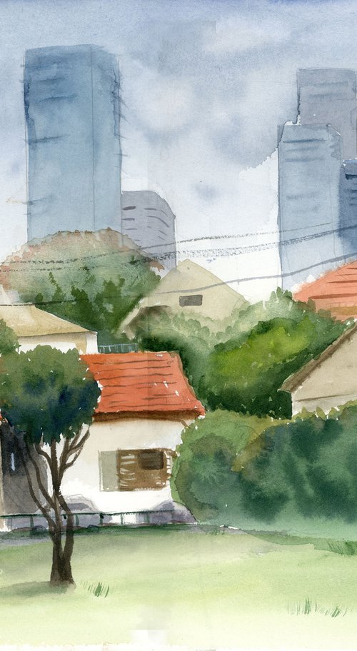 Tel-Aviv (plein air painting) by Olga Tchefranov (Shefranov)